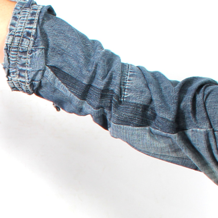 Women’s Blue Upcycled Jeans Jacket One Of A Kind Handmade In France | MALAM