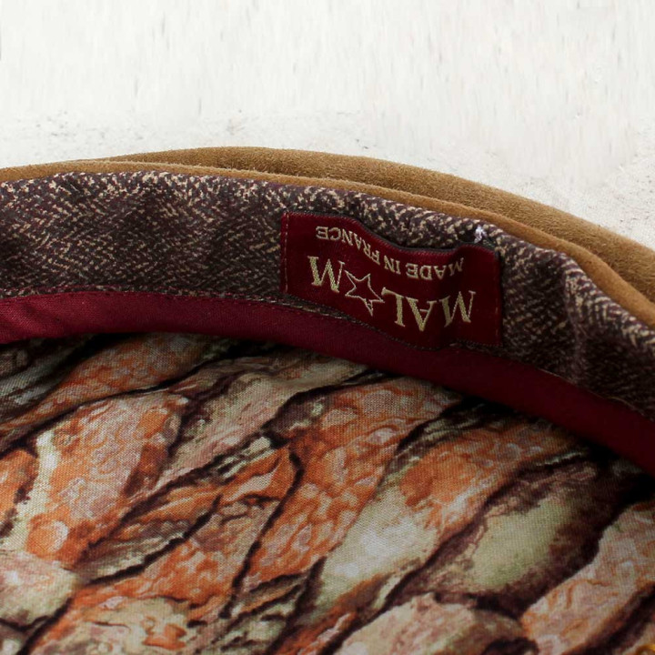 Casquette képi cuir marron artisanale adulte, faite main en France - créateur MALAM