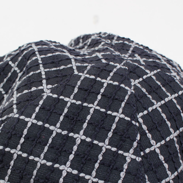 Casquette gavroche bleu foncé à carreaux Faite Main | MALAM, Made in France