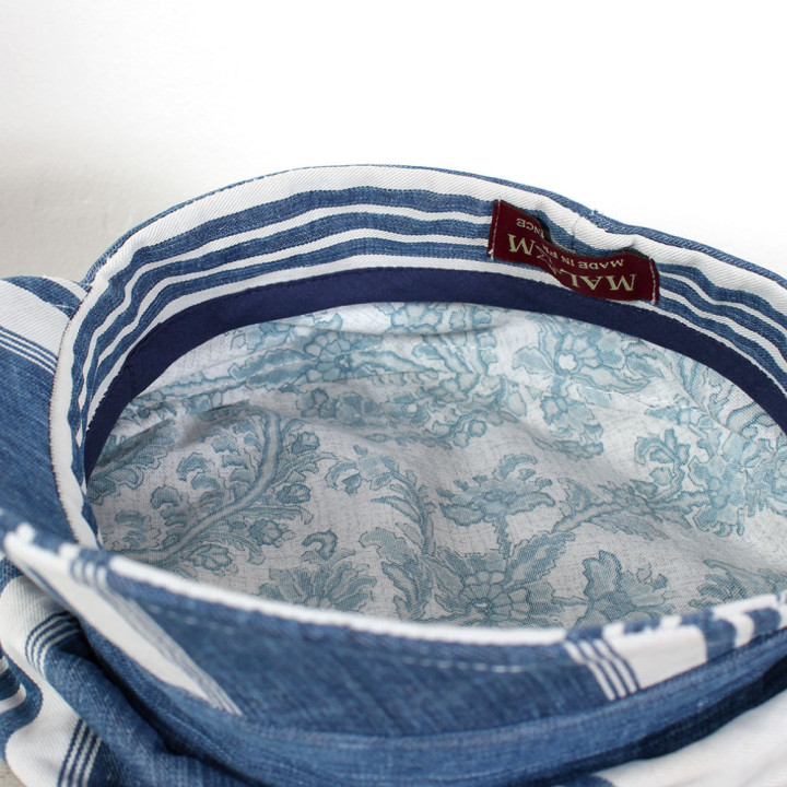 Doublure en coton vintage imprimé, détail délicat de cette création artisanale MALAM