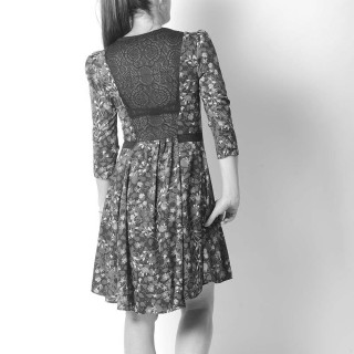 Custom sleeveless dress with mesh back