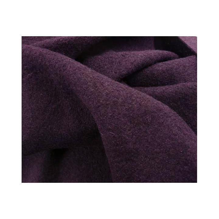 Tissu L75* lainage violet foncé 100 % laine vierge | MALAM
