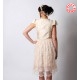 Wedding ivory dress handmade from silk and lace