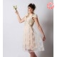 Wedding ivory dress handmade from silk and lace