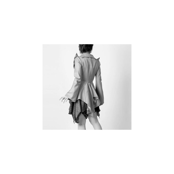 Fitted womens jacket with back bustle - CUSTOM HANDMADE