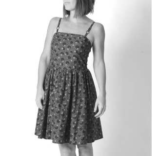 Short versatile dress with straps or short sleeves - CUSTOM HANDMADE
