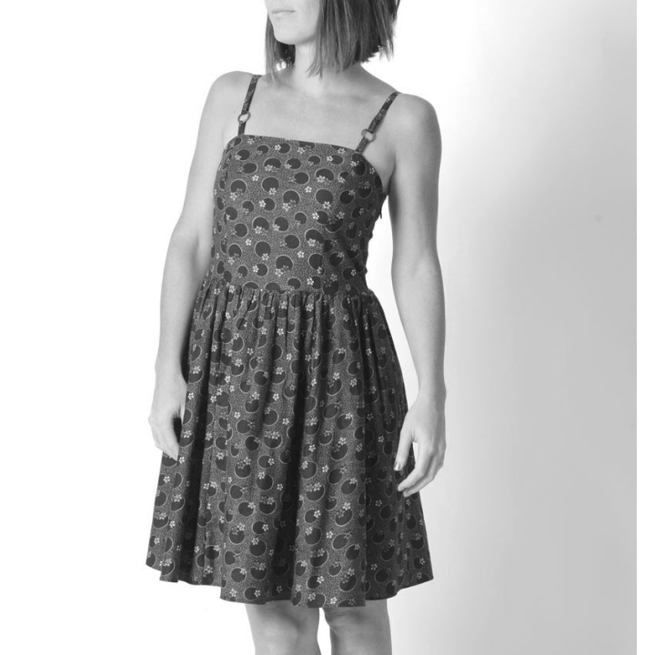 Robe courte à bretelles ou petites manches interchangeables - PERSONNALISABLE