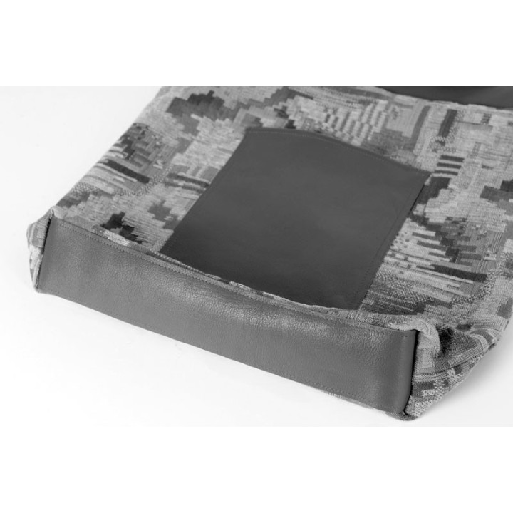 Sac cabas tissu et cuir - PERSONNALISABLE