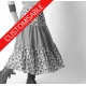 Long tiered bohemian skirt in assorted fabrics - CUSTOM HANDMADE