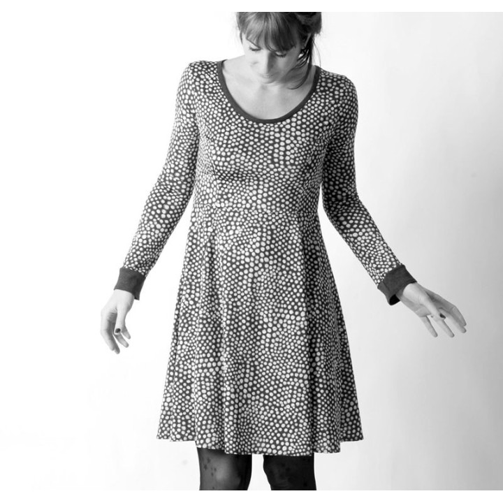 Short flared jersey dress - CUSTOM HANDMADE