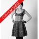 Flared dress with corset yoke - CUSTOM HANDMADE