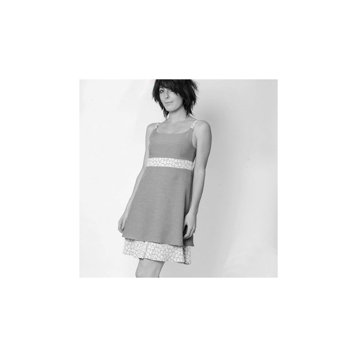 Empire waist dress with straps - CUSTOM HANDMADE
