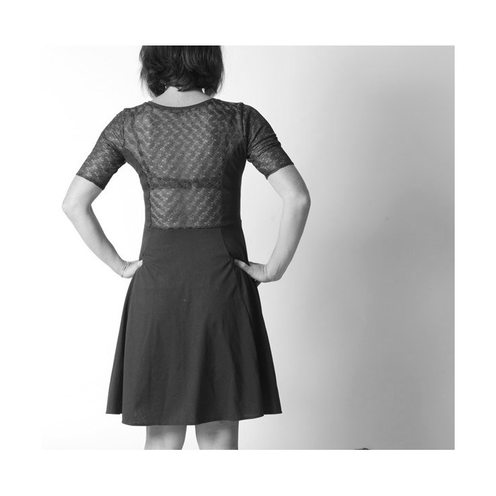 Robe courte évasée en jersey - PERSONNALISABLE