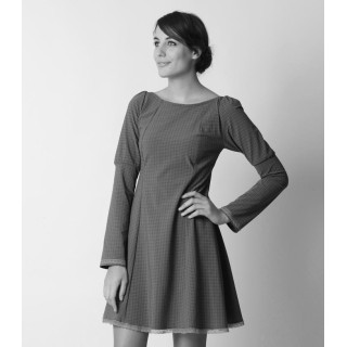 Robe évasée, manches 3/4 ou longues - PERSONNALISABLE