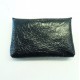 Black varnished leather small pouch for cards or coins