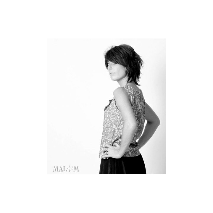 Womens shirt with pleated neckline - CUSTOM HANDMADE