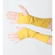Mustard yellow mens or womens long jersey armwarmers