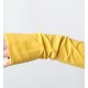 Mitaines fait main en france longues jaune moutarde femme ou homme - jersey de coton