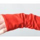 Bright red mens or womens long jersey armwarmers, Red fingerless gloves