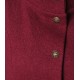 Manteau femme original en lainage rouge framboise, made in france