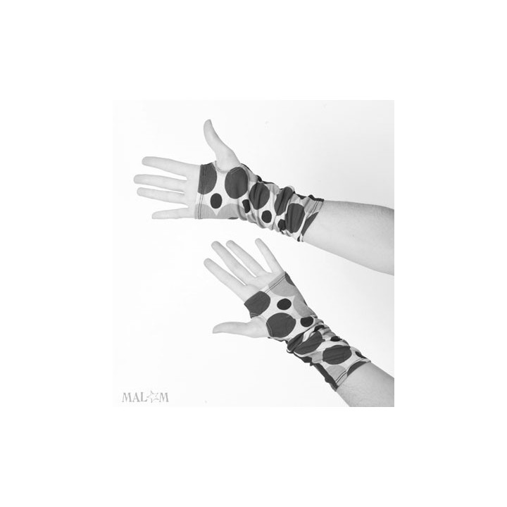 Long stretchy fingerless gloves - CUSTOM HANDMADE