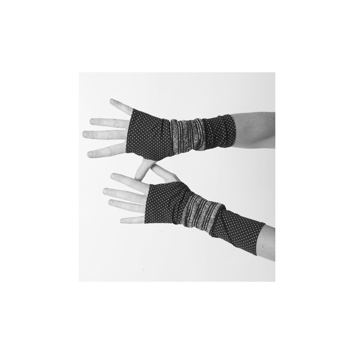 Long stretchy fingerless gloves - CUSTOM HANDMADE