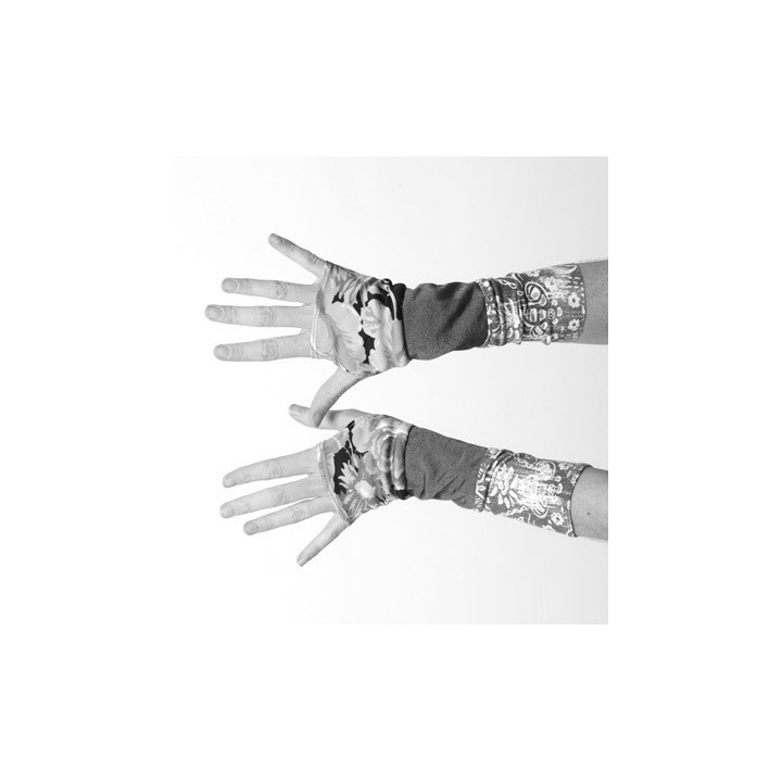 Long stretchy fingerless gloves - CUSTOM HANDMADE
