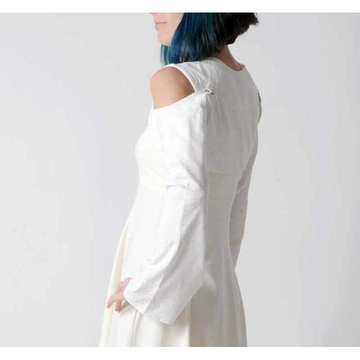 Boléro blanc original de créateur à manches amovibles idée cadeaux pour femme