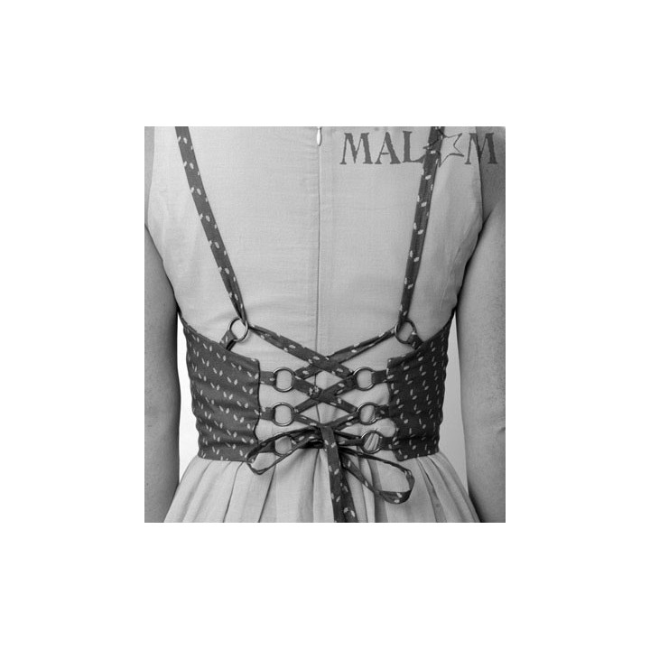 Bustier lacé sous poitrine  - PERSONNALISABLE