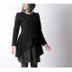 Veste femme noire hiver originale forme redingote boutique en ligne de vetements originaux