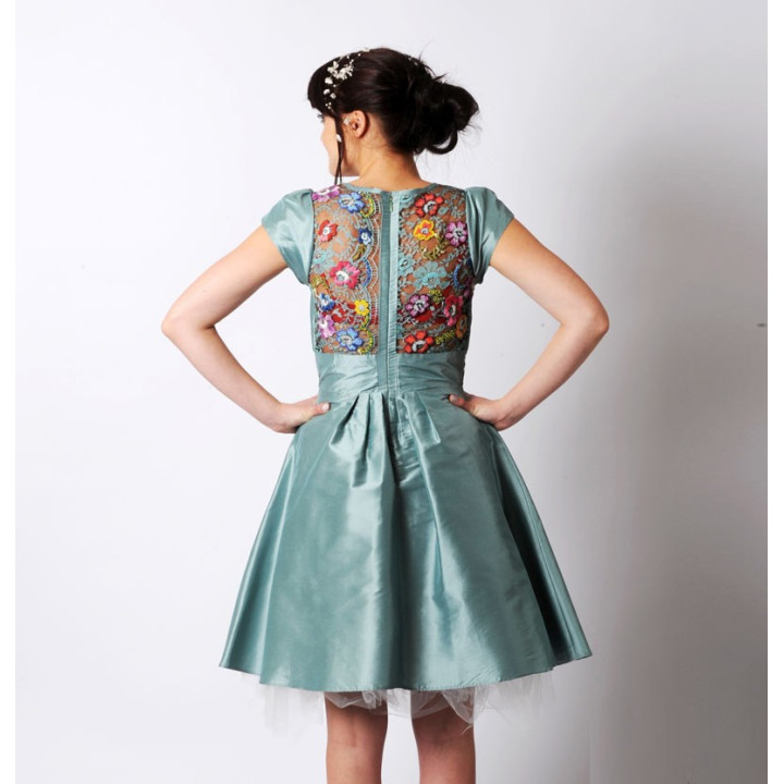 Unique blue designer wedding dress