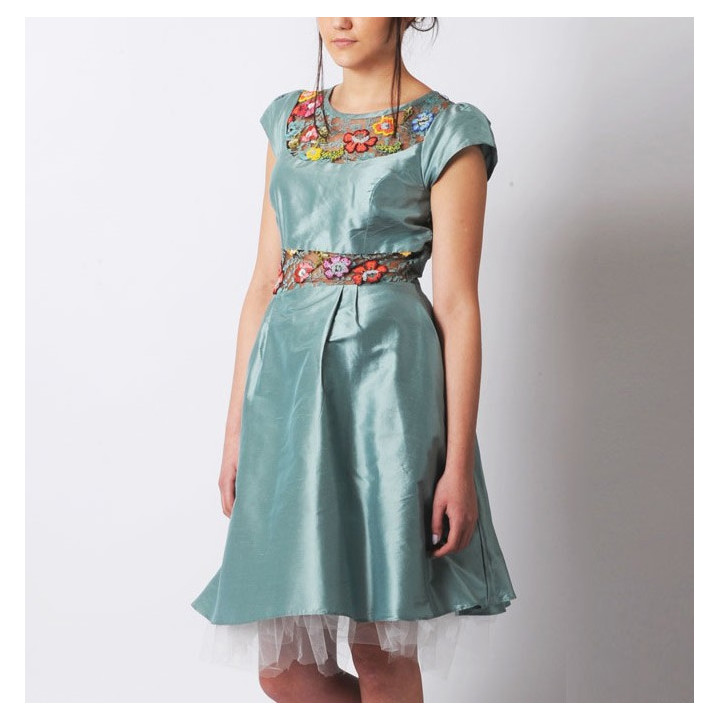 Unique blue designer wedding dress