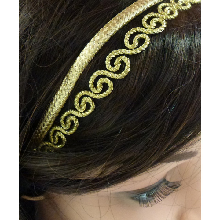 Golden wedding headband, handmade creation
