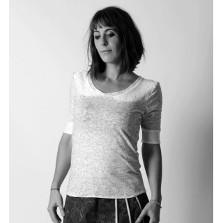 Top manches mi-longues, encolure col Claudine - PERSONNALISABLE