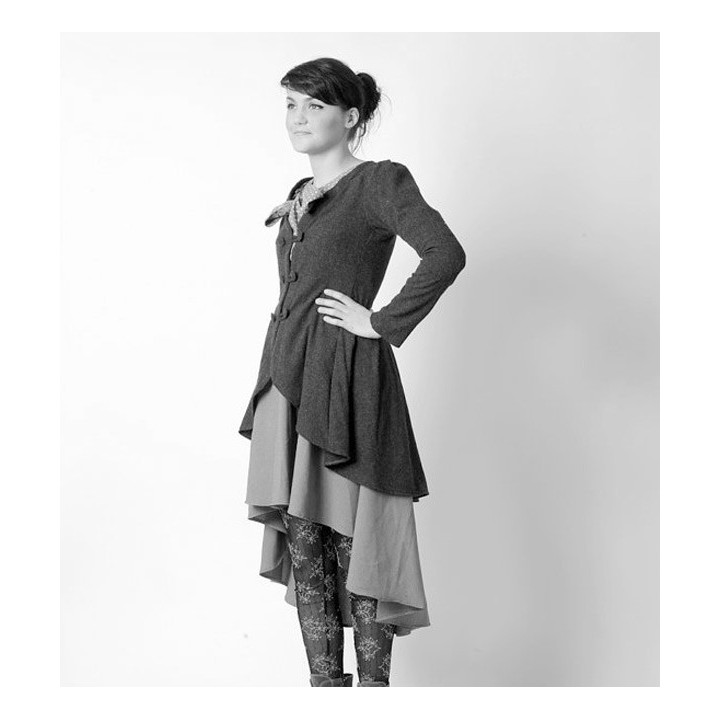 Steampunk swallowtail jacket, pleated back - CUSTOM HANDMADE