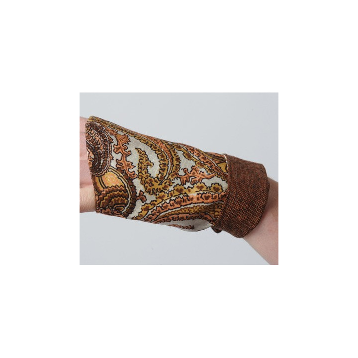 Womens short brown fingerless gloves