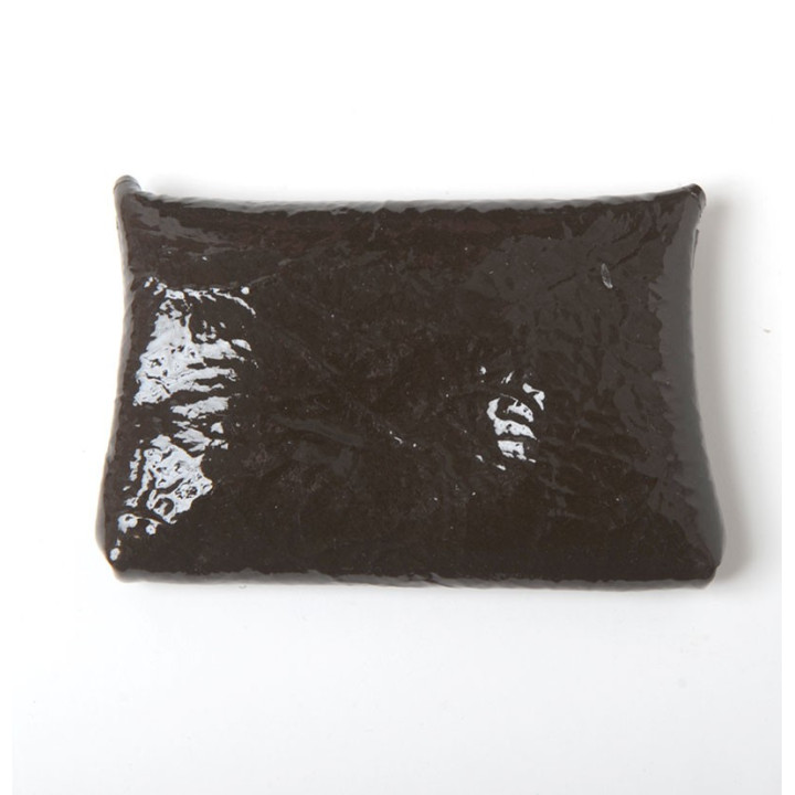 Dark brown varnished leather small pouch for cards or coins