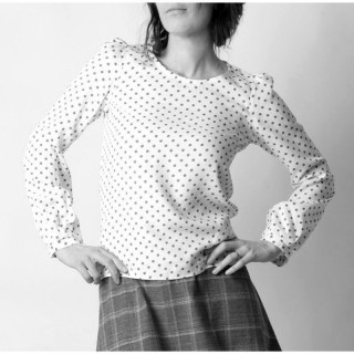 Blouse souple femme à manches longues - PERSONNALISABLE