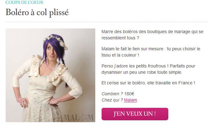 Article MlleDentelle Malam